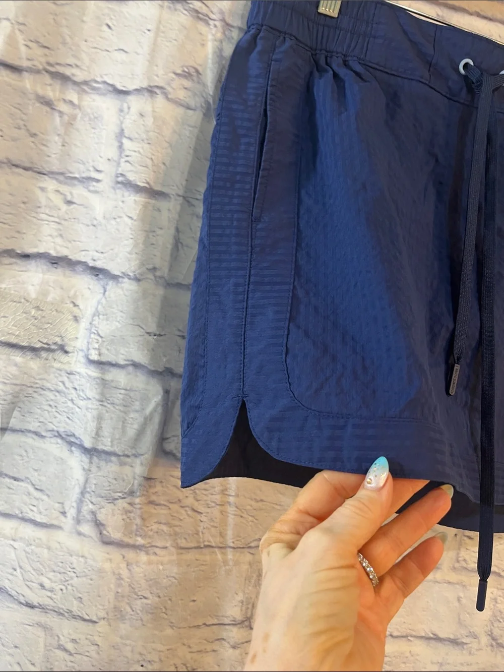Vineyard Vines Active Skirt Drawstring Blue Textured Mini Size Small Vacation